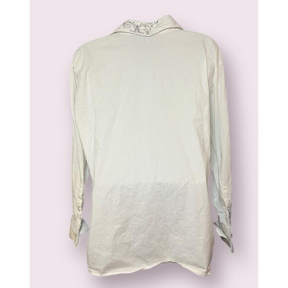 Pronti Collection By Phita Men's Size 2XL Floral Embroidered Button Down Shirt - Picture 3 of 5